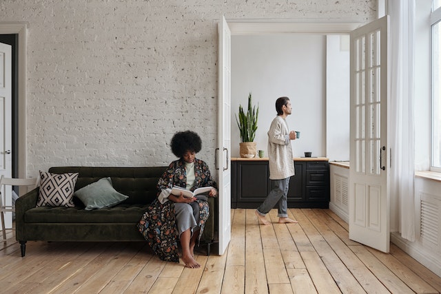 two people living in an apartment