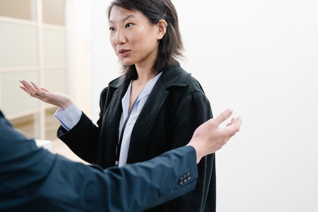 a landlord talking to a tenant
